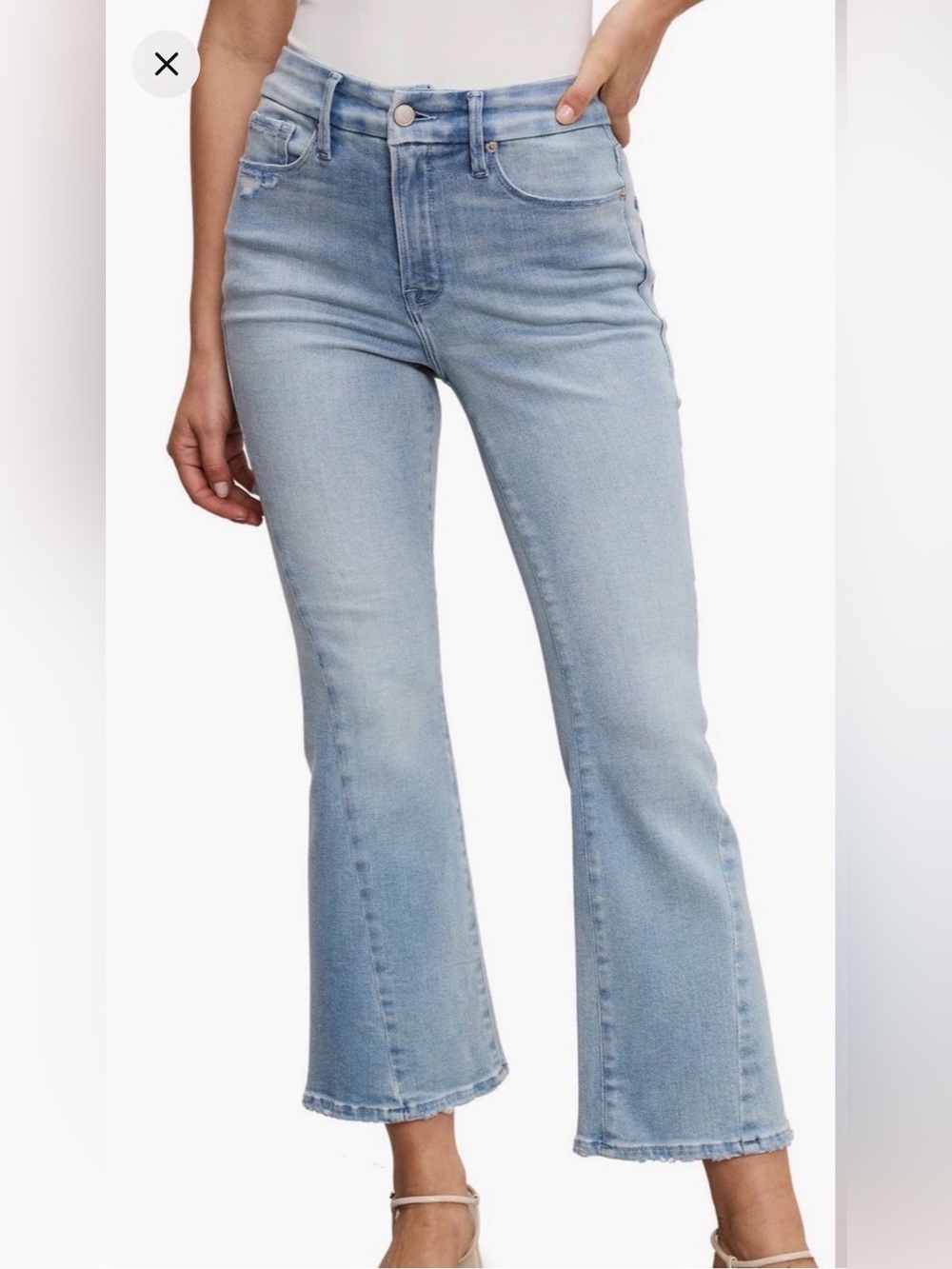 NWT Good American Good Legs Crop Mini Boot High-Rise Stretch Jeans
Size 10/30